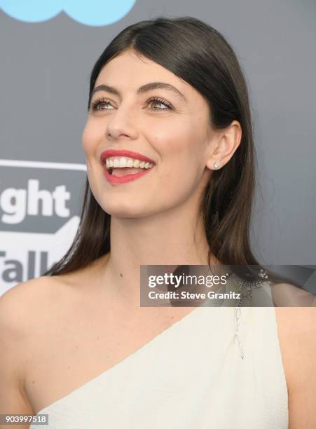 Actor Alessandra Mastronardi attends The 23rd Annual Critics' Choice Awards at Barker Hangar on January 11, 2018 in Santa Monica, California.