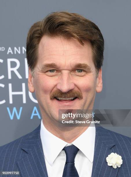 Actor Pete Gardner attends The 23rd Annual Critics' Choice Awards at Barker Hangar on January 11, 2018 in Santa Monica, California.