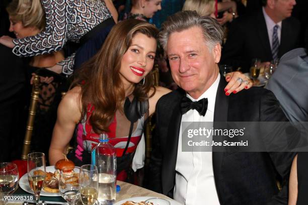 Actors Jessica Biel and Bill Pullman attend the 23rd Annual Critics' Choice Awards on January 11, 2018 in Santa Monica, California.