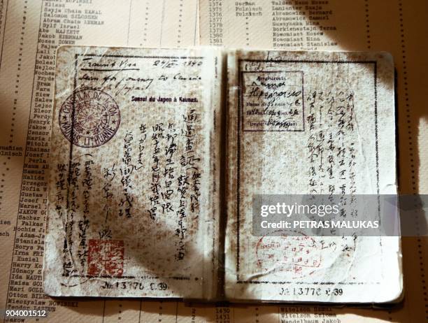 Documents, photos and other hisctorical artifacts are on display in the rooms of the 1939 - 1940 Japanese Consulate, the Sugihara House in Kaunas,...