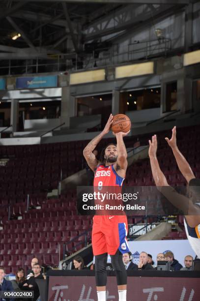 James Young of the Delaware 87ers shoots the ball during the game against the Salt Lake City Stars at the NBA G League Showcase Game 12 on January...