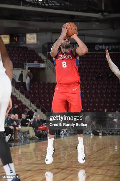 James Young of the Delaware 87ers shoots the ball during the game against the Salt Lake City Stars at the NBA G League Showcase Game 12 on January...