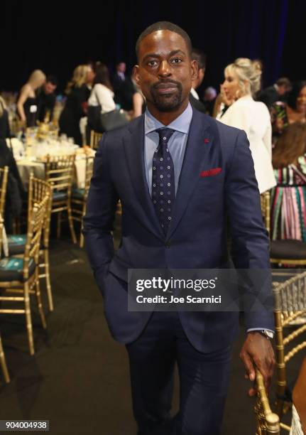 Actor Sterling K. Brown attends the 23rd Annual Critics' Choice Awards on January 11, 2018 in Santa Monica, California.