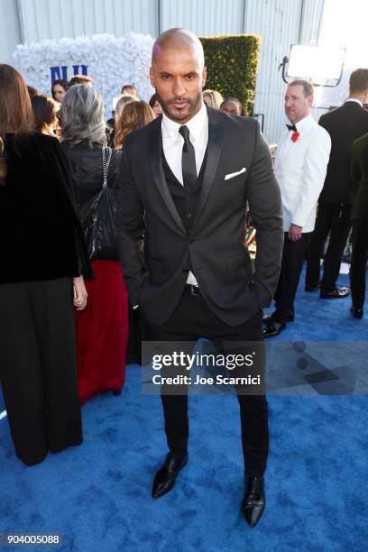 Actor Ricky Whittle attends Moet & Chandon celebrate The 23rd Annual Critics' Choice Awards at Barker Hangar on January 11, 2018 in Santa Monica,...