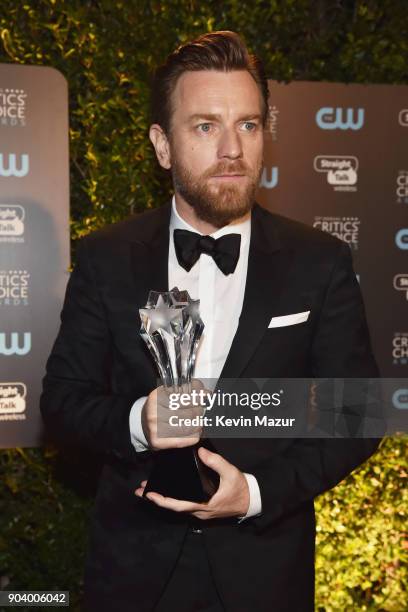 Actor Ewan McGregor, winner of the Best Actor in a Movie/Limited Series award for 'Fargo,' attends The 23rd Annual Critics' Choice Awards at Barker...