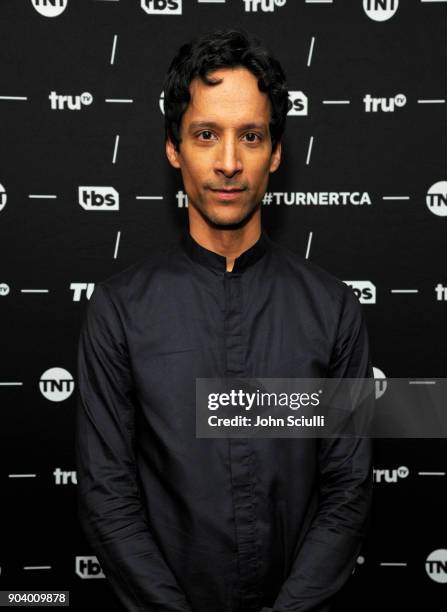 Actor Danny Pudi of 'Bobcat Goldthwait's Misfits & Monsters' poses in the green room during the TCA Turner Winter Press Tour 2018 Presentation at The...