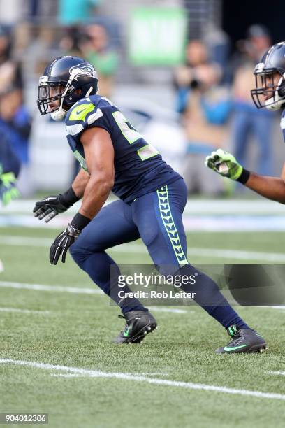 Bobby Wagner of the Seattle Seahawks in action during the game against the Houston Texans at CenturyLink Field on October 29, 2017 in Seattle,...