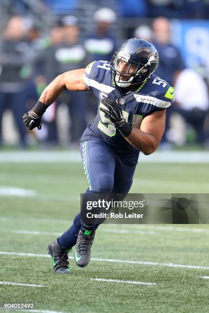 Bobby Wagner of the Seattle Seahawks in action during the game against the Houston Texans at CenturyLink Field on October 29, 2017 in Seattle,...