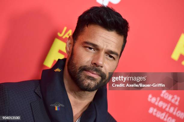 Actor/singer Ricky Martin attends the Los Angeles Premiere of 'The Assassination of Gianni Versace: American Crime Story' at ArcLight Hollywood on...