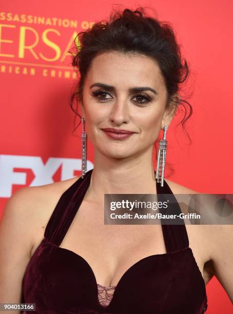 Actress Penelope Cruz attends the Los Angeles Premiere of 'The Assassination of Gianni Versace: American Crime Story' at ArcLight Hollywood on...