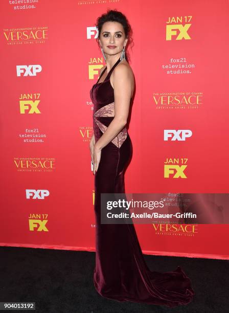 Actress Penelope Cruz attends the Los Angeles Premiere of 'The Assassination of Gianni Versace: American Crime Story' at ArcLight Hollywood on...