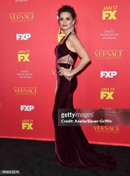 Actress Penelope Cruz attends the Los Angeles Premiere of 'The Assassination of Gianni Versace: American Crime Story' at ArcLight Hollywood on...