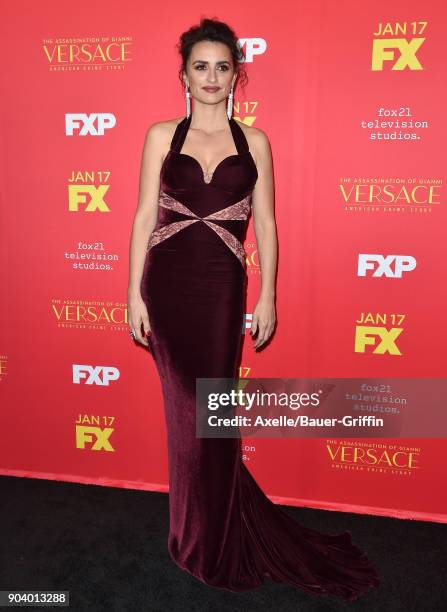 Actress Penelope Cruz attends the Los Angeles Premiere of 'The Assassination of Gianni Versace: American Crime Story' at ArcLight Hollywood on...