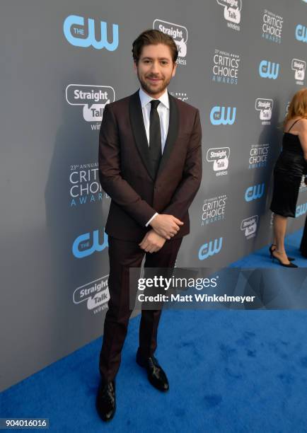 Actor Michael Zegen attends The 23rd Annual Critics' Choice Awards at Barker Hangar on January 11, 2018 in Santa Monica, California.