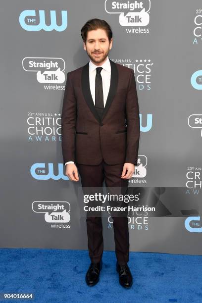 Actor Michael Zegen attends The 23rd Annual Critics' Choice Awards at Barker Hangar on January 11, 2018 in Santa Monica, California.