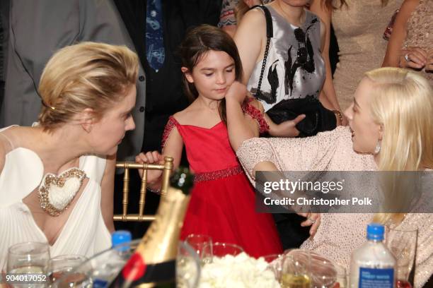 Actor/director Greta Gerwig and actors Brooklynn Prince and Saoirse Ronan attend The 23rd Annual Critics' Choice Awards at Barker Hangar on January...