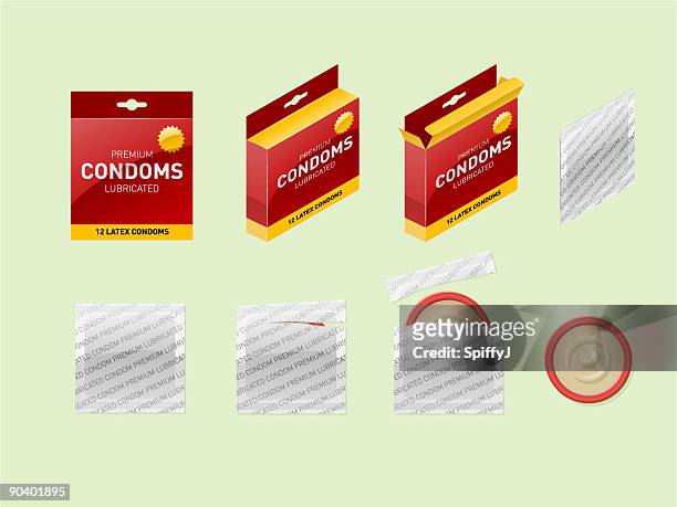 ilustraciones, imágenes clip art, dibujos animados e iconos de stock de preservativos (vector - condon