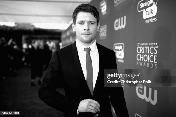 Actor Jack O'Connell attends The 23rd Annual Critics' Choice Awards at Barker Hangar on January 11, 2018 in Santa Monica, California.