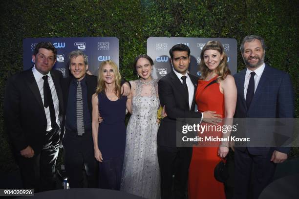 Director Michael Showalter, producer Barry Mendel, actor Holly Hunter, actor Zoe Kazan, writer-actor Kumail Nanjiani, writer Emily V. Gordon, and...