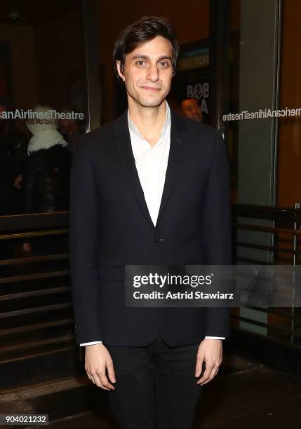 Actor Gideon Glick attends "John Lithgow: Stories By Heart" opening night at American Airlines Theatre on January 11, 2018 in New York City.