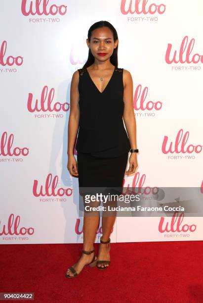 Sheila Sarasmita attends Ulloo 42 Launch Party on January 11, 2018 in Los Angeles, California.