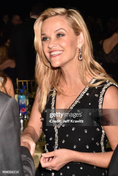 Actor-producer Reese Witherspoon attends The 23rd Annual Critics' Choice Awards at Barker Hangar on January 11, 2018 in Santa Monica, California.