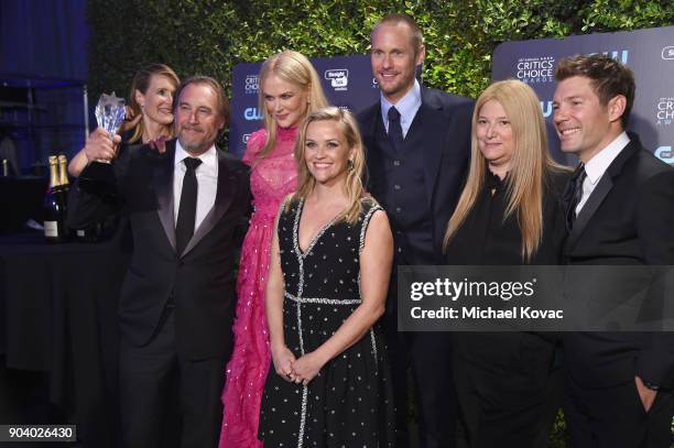 Actor Laura Dern, producer Gregg Fienberg, producer-actor Nicole Kidman, producer-actor Reese Witherspoon, actor Alexander Skarsgard, Bruna...