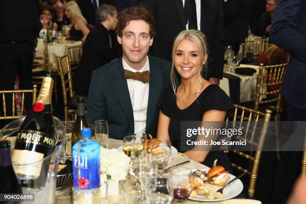 Actor Thomas Middleditch and set costumer Mollie Gates attends the 23rd Annual Critics' Choice Awards on January 11, 2018 in Santa Monica, California.