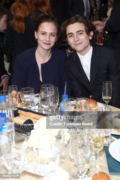 Actors Pauline Chalamet and Timothee Chalamet attend the 23rd Annual Critics' Choice Awards on January 11, 2018 in Santa Monica, California.