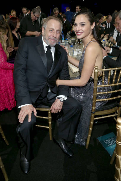 Producer Charles Roven and actor actor Gal Gadot attend the 23rd Annual Critics' Choice Awards on January 11, 2018 in Santa Monica, California.