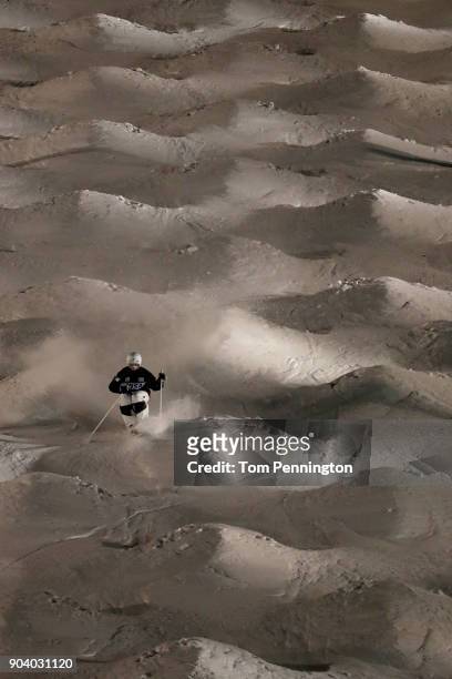 Matt Graham of Australia competes in the Men's Moguls Finals during the 2018 FIS Freestyle Ski World Cup at Deer Valley Resort on January 11, 2018 in...