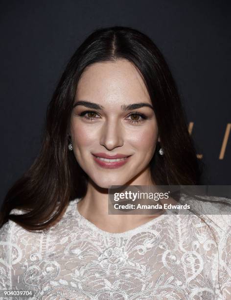 Actress Emanuela Postacchini arrives at the premiere of TNT's "The Alienist" at The Paramount Lot on January 11, 2018 in Hollywood, California.