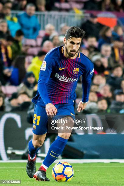 Andre Filipe Tavares Gomes of FC Barcelona in action during the La Liga 2017-18 match between FC Barcelona and Levante UD at Camp Nou on 07 January...