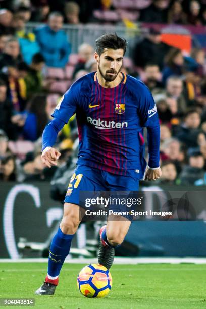 Andre Filipe Tavares Gomes of FC Barcelona in action during the La Liga 2017-18 match between FC Barcelona and Levante UD at Camp Nou on 07 January...