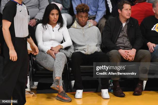 Koraun Mayweather attends a basketball game between the Los Angeles Lakers and the San Antonio Spurs at Staples Center on January 11, 2018 in Los...