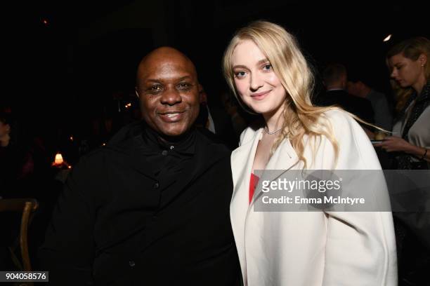 Robert Wisdom and Dakota Fanning attends The Alienist - LA Premiere Event at Paramount Studios on January 11, 2018 in Hollywood, California. 26144_017