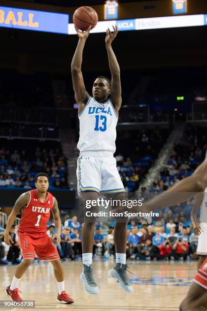 Bruins guard Kris Wilkes shoots a basket during the game between the Utah Utes and the UCLA Bruines on January 11 at Pauley Pavilion in Los Angeles,...