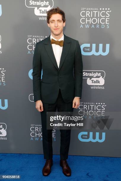 Thomas Middleditch attends the 23rd Annual Critics' Choice Awards at Barker Hangar on January 11, 2018 in Santa Monica, California.