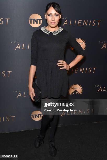 Tehmina Sunny attends Premiere Of TNT's "The Alienist" - Arrivals on January 11, 2018 in Los Angeles, California.