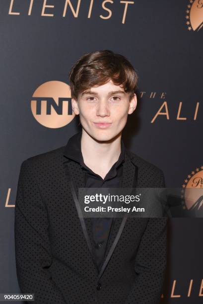 Matt Lintz attends Premiere Of TNT's "The Alienist" - Arrivals on January 11, 2018 in Los Angeles, California.