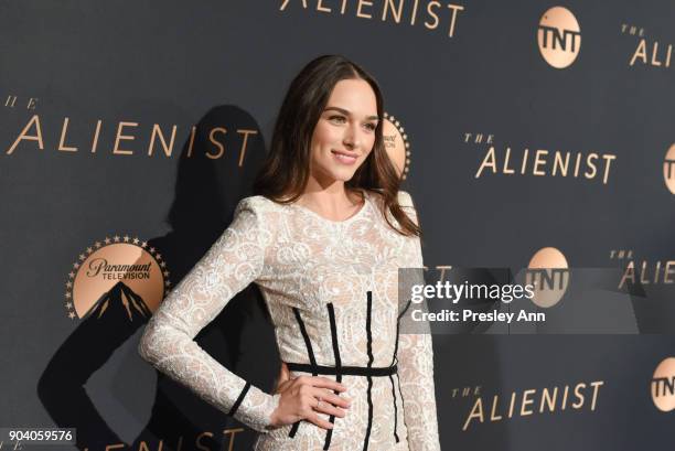 Emanuela Postacchini attends Premiere Of TNT's "The Alienist" - Arrivals on January 11, 2018 in Los Angeles, California.