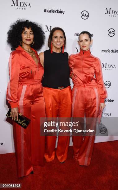 Tracee Ellis Ross Marie Claire Editor-in-Chief Anne Fulenwider and honoree Karla Welch attends the Marie Claire's Image Maker Awards 2018 at Delilah...