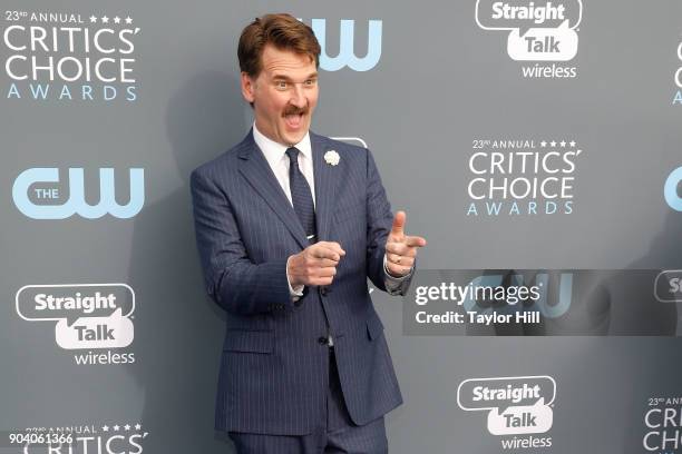 Pete Gardner attends the 23rd Annual Critics' Choice Awards at Barker Hangar on January 11, 2018 in Santa Monica, California.