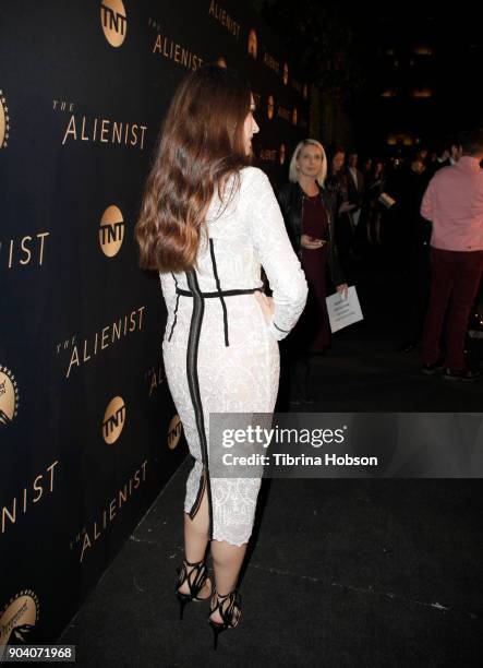 Emanuela Postacchini attends the premiere of TNT's 'The Alienist' on January 11, 2018 in Los Angeles, California.