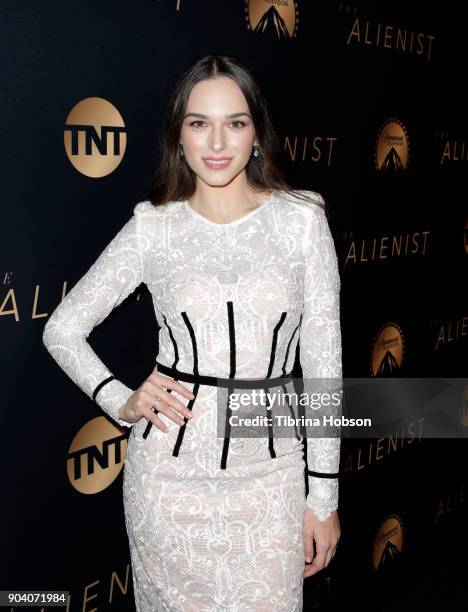 Emanuela Postacchini attends the premiere of TNT's 'The Alienist' on January 11, 2018 in Los Angeles, California.