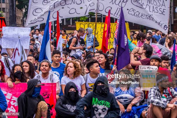 The Free Pass Movement held on 11 January 2018 in Sao Paulo, Brazil the first act against the increase in the rate of public transport in São Paulo....