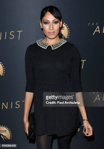 Actress Tehmina Sunny attends the premiere of TNT's "The Alienist" at The Paramount Lot on January 11, 2018 in Hollywood, California.