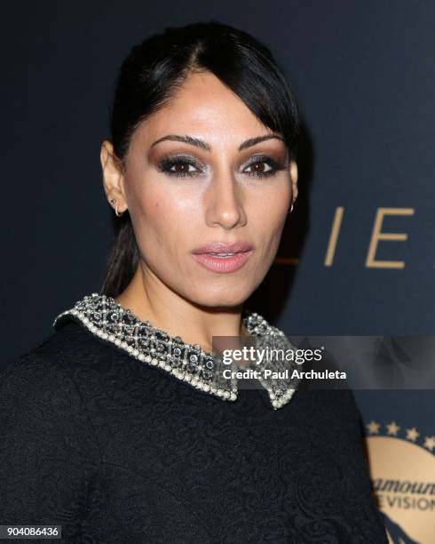 Actress Tehmina Sunny attends the premiere of TNT's "The Alienist" at The Paramount Lot on January 11, 2018 in Hollywood, California.