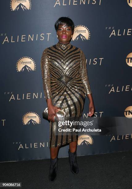 Actress Nimi Adokiye attends the premiere of TNT's "The Alienist" at The Paramount Lot on January 11, 2018 in Hollywood, California.