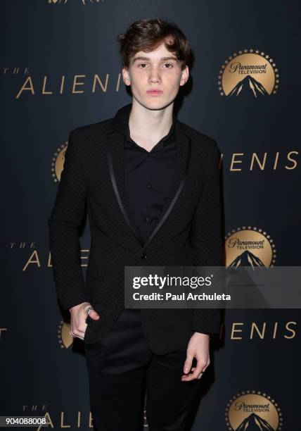 Actor Matthew Lintz attends the premiere of TNT's "The Alienist" at The Paramount Lot on January 11, 2018 in Hollywood, California.